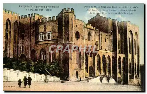 Ansichtskarte AK Avignon Facade Principale du Palais des Papes