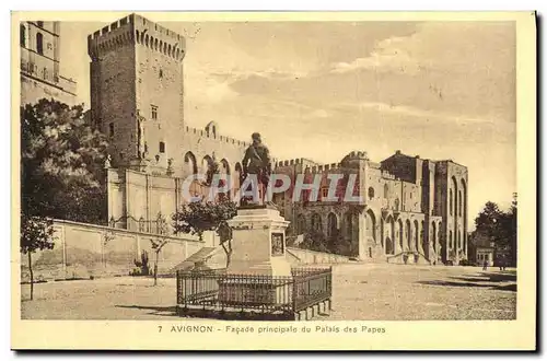 Cartes postales Avignon Facade Principale du Palais des Papes