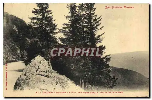 Cartes postales Les Hautes Vosges A la Schlucht vue prise sur la vallee de Munster