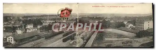 CARTE TRIPLE Rambervillers Vue Panoramique des casernes et de la gare