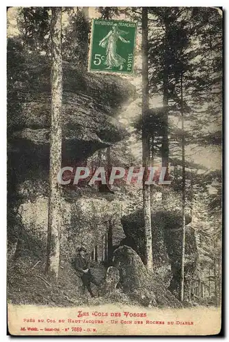 Cartes postales Les Cols Des Vosges Pres du col du haut Jacques Un coin des roches du diable