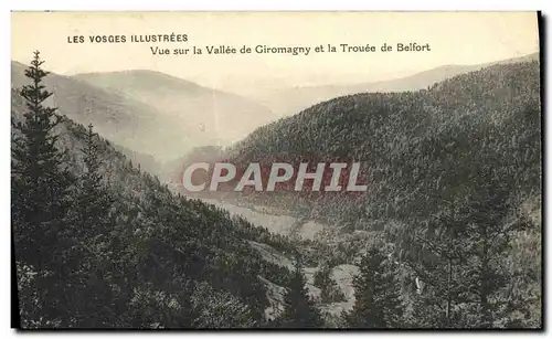 Cartes postales Les Vosges Illustrees Vue Sur La Vallee De Giromagny Et La Trouee de Belfort