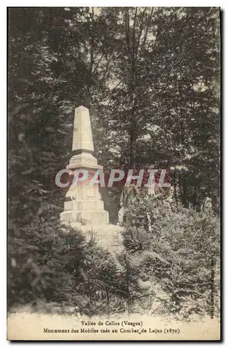 Cartes postales Vallee de Celles Monument de Mobiles Tues Combat De Lajus 1870 Militaria