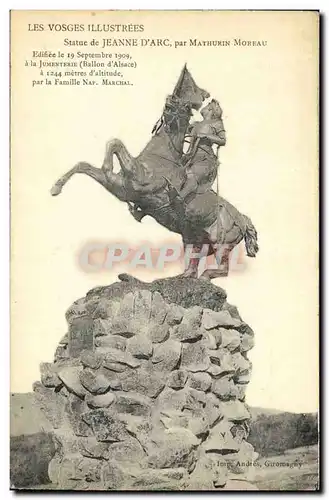 Cartes postales Les Vosges Illustrees Statue de Jeanne D Arc Par Mathurin Moreau