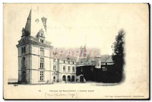 Cartes postales Chateau De Bourlemont Facade Ouest