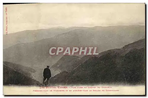 Cartes postales Les Hautes Vosges Vue Prise Du Sommet Du Hohneck Premier plan de Wormspel et en arriere plan le