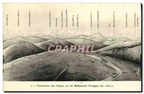 Cartes postales Panorama des Alpes Vu Du Le Hohneck