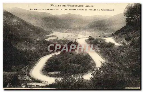 Cartes postales Col De Bussang Vallee Vers De Wesserling la route descendant du col de Bussang vers la vallee de