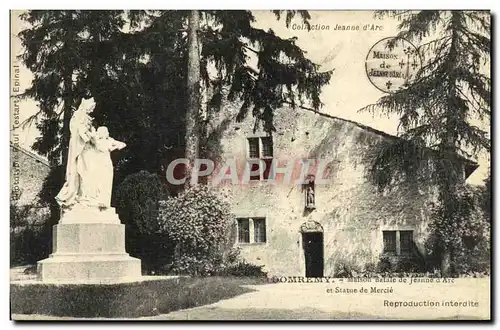 Ansichtskarte AK Domremy Maison Natale de Jeanne D Arc et statue de Mercie