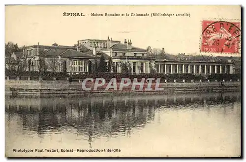 Cartes postales Epinal Maison Romaine et La Colonnade Bibliotheque actuelle