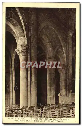 Cartes postales St Die Interieur de La Cathedrale Travees Du