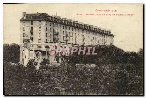 Ansichtskarte AK Contrexeville Hotel De Cosmopolitain Et Parc De L Etablissement