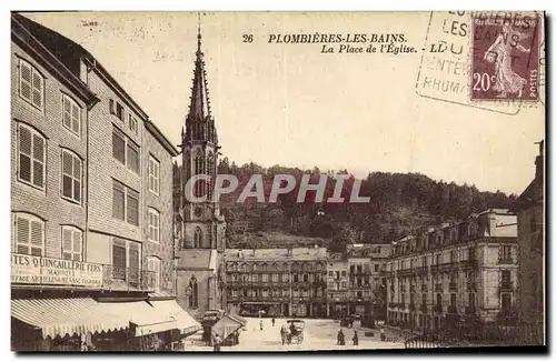 Cartes postales Plombieres Les Bains La Place de L Eglise