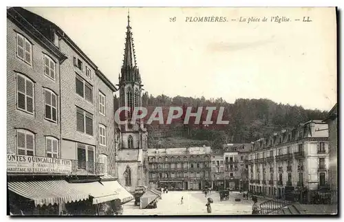 Cartes postales Plombieres La Place de l Eglise