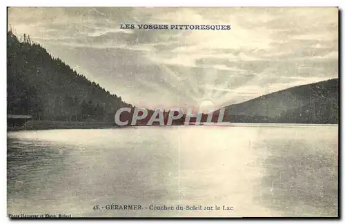 Cartes postales Gerardmer Coucher du Soleil Le Lac