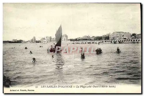 Cartes postales Les Sables D Olonne La Plage Bateau