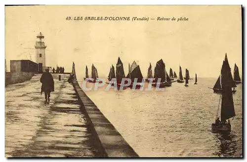 Ansichtskarte AK Les Sables D Olonne Retour de Peche Bateaux