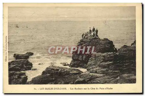 Cartes postales Les Sables D Olonne Les Rochers Sur la Cote du Puits d Enfer