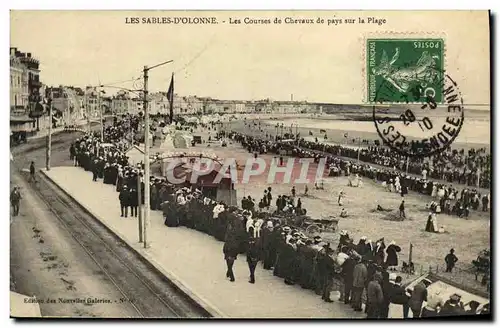 Cartes postales Les Sables D Olonne Les Coursee de Chevaux de Pays Sur La Plage