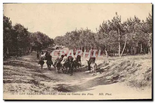 Cartes postales Les Sables D Olonne Allant Au Casino des Pins anes Mules