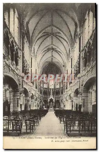 Cartes postales Niort Interieur de l Eglise Saint Etienne