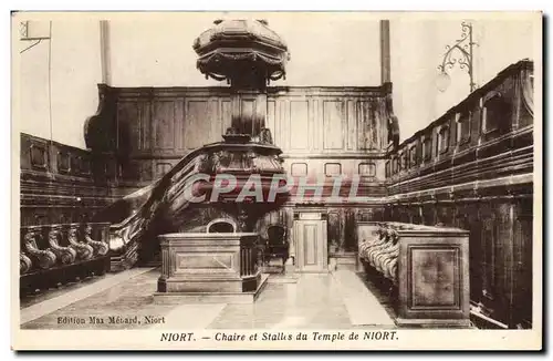 Cartes postales Niort Chaire et Stalles du Tempte de Noirt