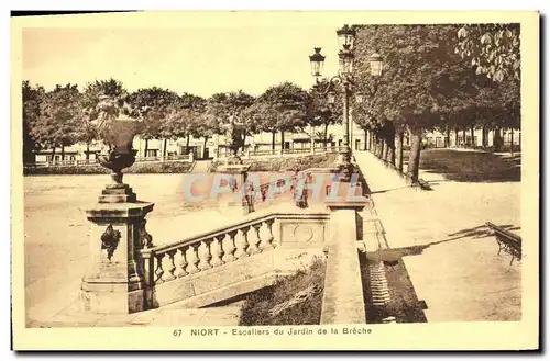 Cartes postales Niort Escaillers du Jardin de la Breche