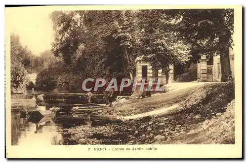 Cartes postales Niort Entree Du Jardin Public animee