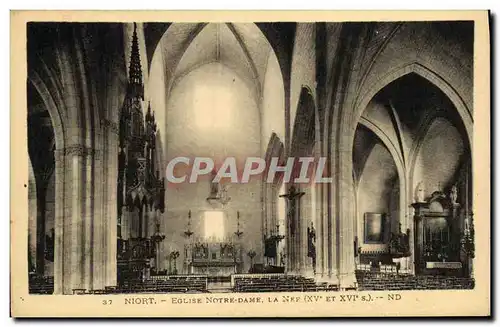 Cartes postales Niort Eglise Notre Dame La Nef