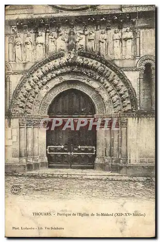 Cartes postales Thouars Portique de l Eglise de St Medard