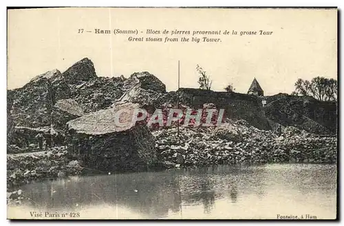 Cartes postales Ham Blocs de Pierres Provenant de la Grosse Tour