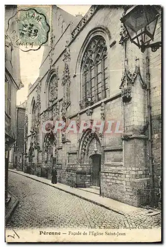 Ansichtskarte AK Peronne Facade de L Eglise Saint Jean