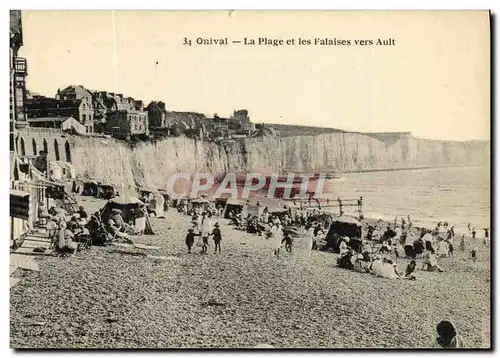 Cartes postales Onival La Plage et Les Falaises Vers Ault