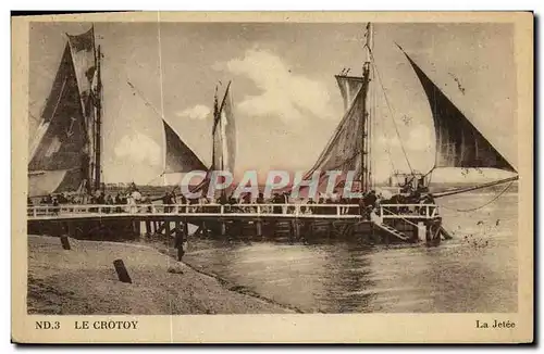 Cartes postales Le Crotoy La Jetee Bateau