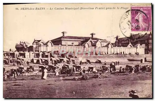 Cartes postales Mers Les Bains Le Casinoo Municipal Direction Pentie pris de la plage