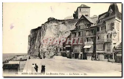 Cartes postales Mers les Bains Les Dernieres Villas La Falaise