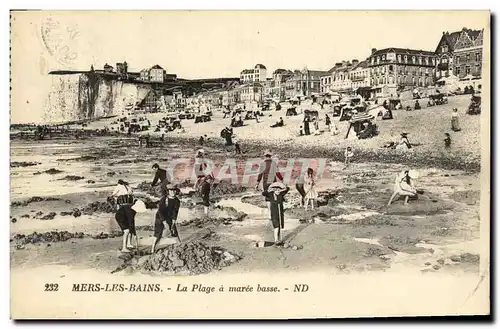 Cartes postales Mers les Bains La Plage a Maree Basse