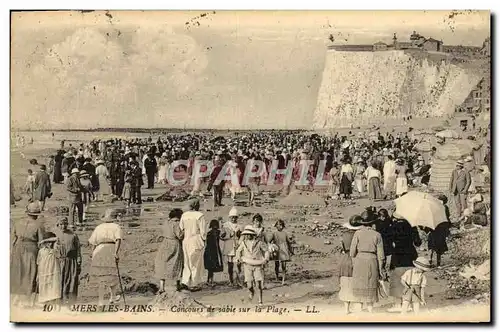 Cartes postales Mers les Bains Concours de Sable Sur La Plage