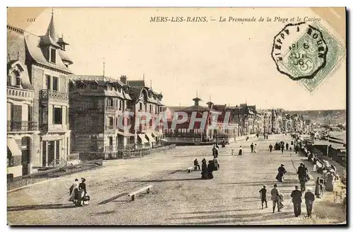 Cartes postales Mers les Bains La Promenade de la Plage et Le Casino