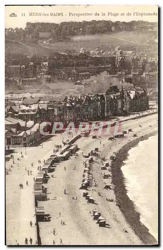 Cartes postales Mers les Bains Perspective De La Plage et de l Esplanade