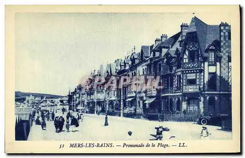 Cartes postales Mers les Bains Promenade de la Plage