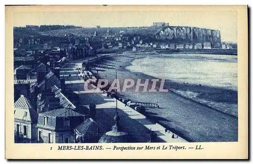 Cartes postales Mers les Bains Perspective Sur Mers et Le Treport