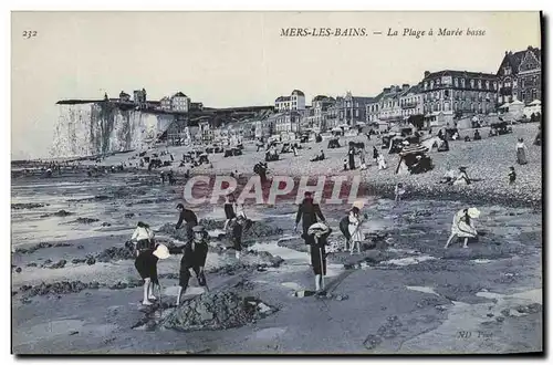 Cartes postales Mers les Bains La Plage a Maree Basse