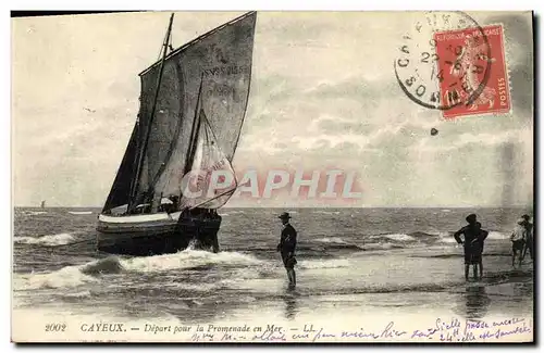 Cartes postales Cayeux Depart Pour La Promenade En Mer Bateay Voilier