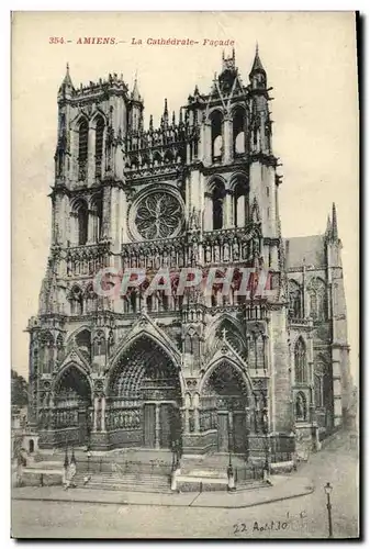 Cartes postales Amiens La Cathedrale Facade