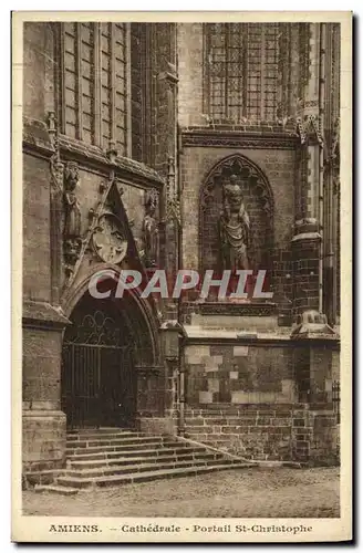 Ansichtskarte AK Amiens Cathedrale Portail St Christophe