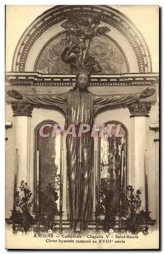 Ansichtskarte AK Amiens Cathedrale Chapelle V SAint Sauve Christ byzantin restaure au 18Eme