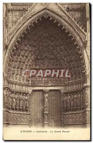 Cartes postales Amiens Cathedrale Le Grand Portail