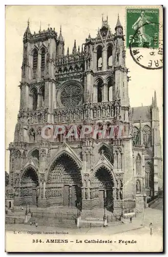 Cartes postales Amiens La Cathedrale Facade