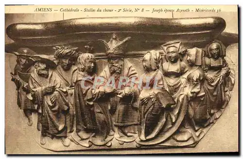 Cartes postales Amiens Cathedrale Stalles Joseph epouse Azeneth